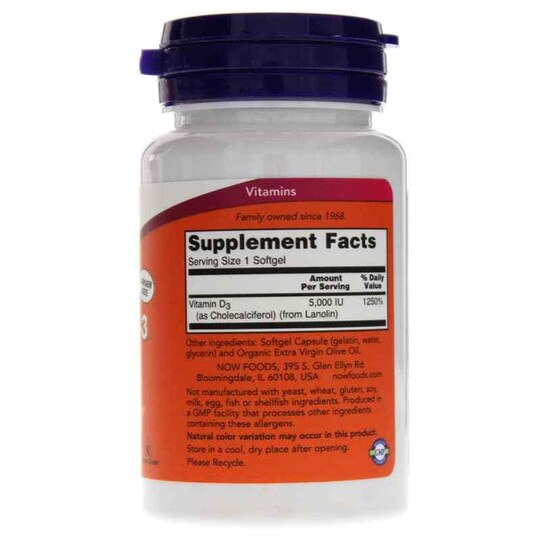Vitamin D-3 5,000 IU, NOW